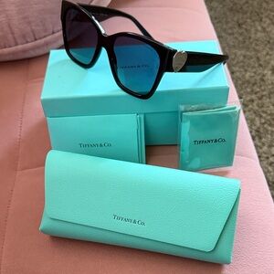 Tiffany & Co. Black Sunglasses with Silver Accent
